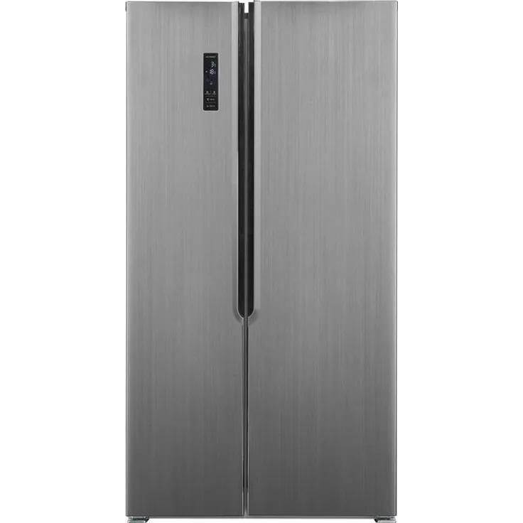 Exquisit SBS135-040F Side-by-Side-Kühlschrank, freistehend, anthrazit, NoFrost, Breite 91 cm