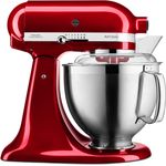 KitchenAid Artisan 5KSM185PSECA Küchenmaschine mit Direktantrieb, 300W, 4,8 L Edelstahlschüssel, liebesapfelrot, Serie: 5KSM185PS