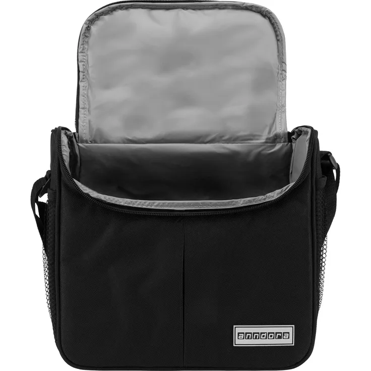 Anndora Kleine Mini Kühltasche Schwarz 4 Liter mit Tragegurt