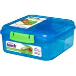 Sistema Lunch Bento Cube mit Fruit-Joghurt Topf, mehrfarbig, 1,25 Liter (Sortiert, Zufallsfarbe)