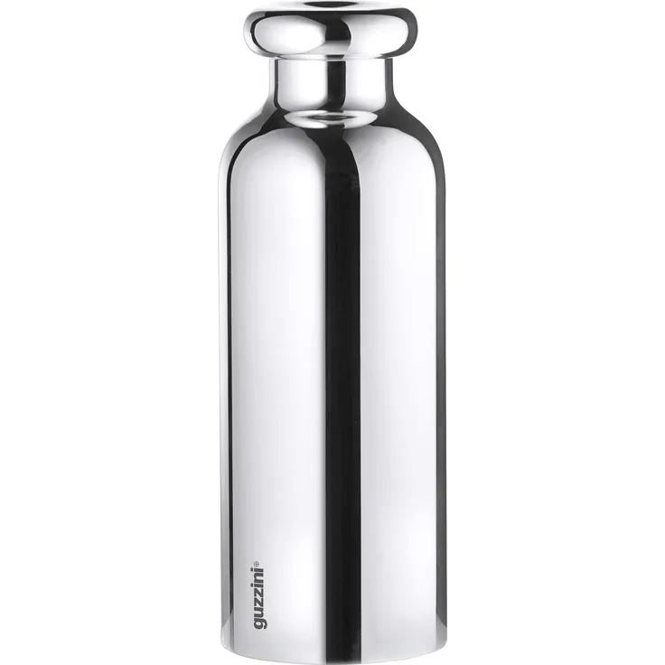 Guzzini On The Go Reise-Isolierflasche, Spalvieri & Del Ciotto, Ø 7.3 x H21.2 cm, 500 cc, Chrom