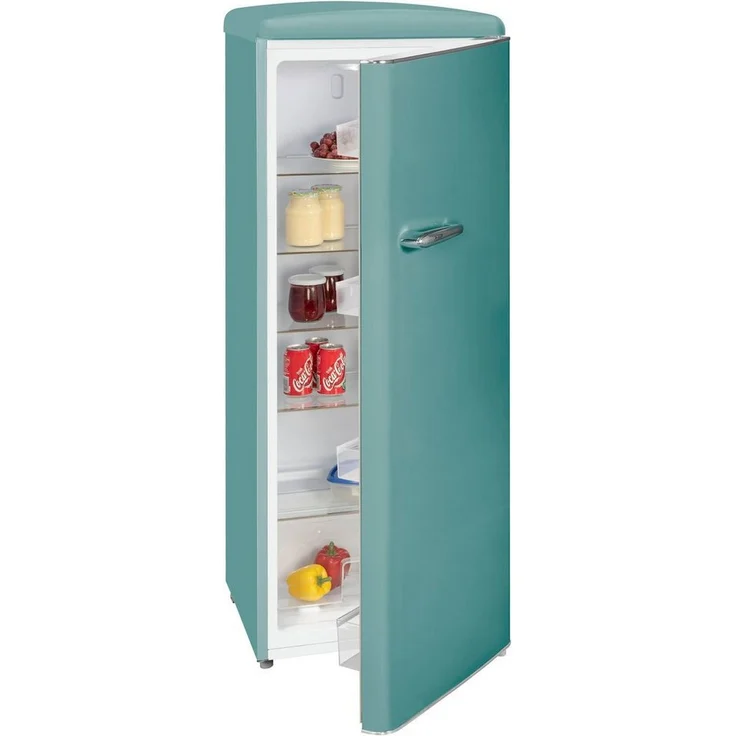 Exquisit RKS325-V-H-160F Kühlschrank, freistehend, taubenblau, Breite 54.5 cm, Energieklasse F – Bild 4