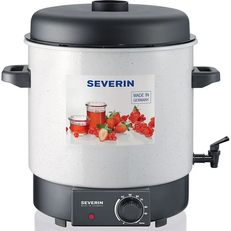 SEVERIN EA 3653 Einkoch- und Heißgetränkeautomat (1.800 W, Inhalt: 29 Liter oder 14 à 1L Rundrandgläser (100) mit Auslaufhahn)