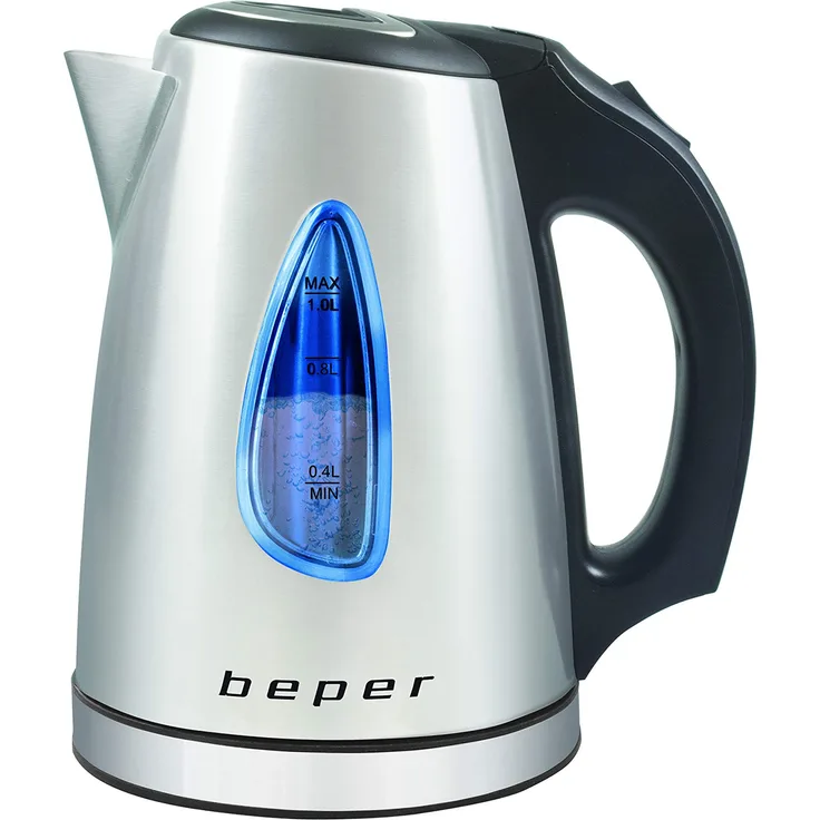 Beper BB.002 Elektrischer Wasserkocher, 1 l, Stahl