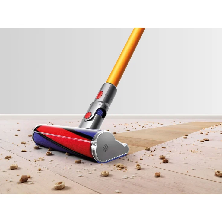 Dyson V8 Absolute+ Handstaubsauger, 40 min Akkubetrieb, Zyklon-Technik, HEPA-Filter, Wandhalterung und Ladestation, gelb-nickel – Bild 3