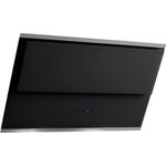 Falmec Verso, Kopffreihaube, Wandmontage, Breite 85 cm, Schwarz, Gehärtetes Glas, TouchControl, LED-Beleuchtung