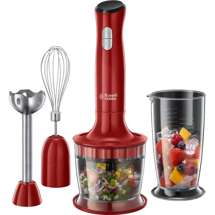 Russell Hobbs Stabmixer 3-in-1 Desire 500W - Zerkleinerer, Mixer- & Schneebesenaufsatz, BPA-freies & spülmaschinenfestes Zubehör, Pürierstab f. Smoothie, Suppen, Joghurt, Saucen, Babynahrung – Bild 1