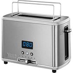 Russell Hobbs Mini Toaster, digitale Countdown Anzeige, 1 extra breiter Toastschlitz, integrierter Brötchenaufsatz, 6 einstellbare Bräunungsstufen + Auftau-&Aufwärmfunktion, 820W, Compact Home24200-56