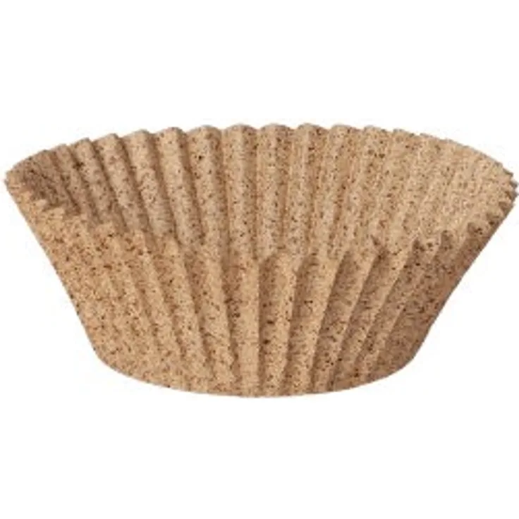 100 Backförmchen rund Ø 5 cm · 3 cm natur aus Frischfaser und Kakaoschalen