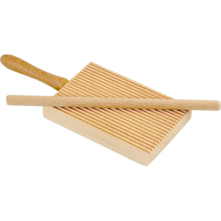Elettro Center Gnocchibrett mit Pennestab Gnocchi und Garganelli, aus Holz, Farbe: Beige, Art. 298