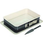Springform Rechteck Backform Kuchenform 30 cm mit Kuchenlöser 4521 Dr. Oetker