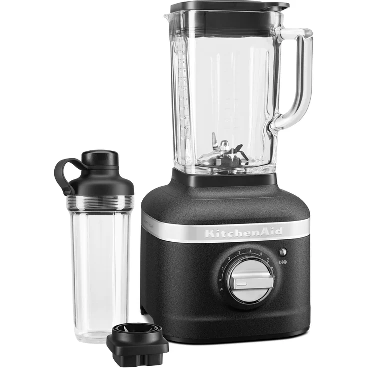 KitchenAid Artisan Standmixer 5KSB4034EBK K400 Artisan, 1200W, 1,4L, mit 0,5L To-Go-Behälter zum Mitnehmen, gusseisenschwarz – Bild 1
