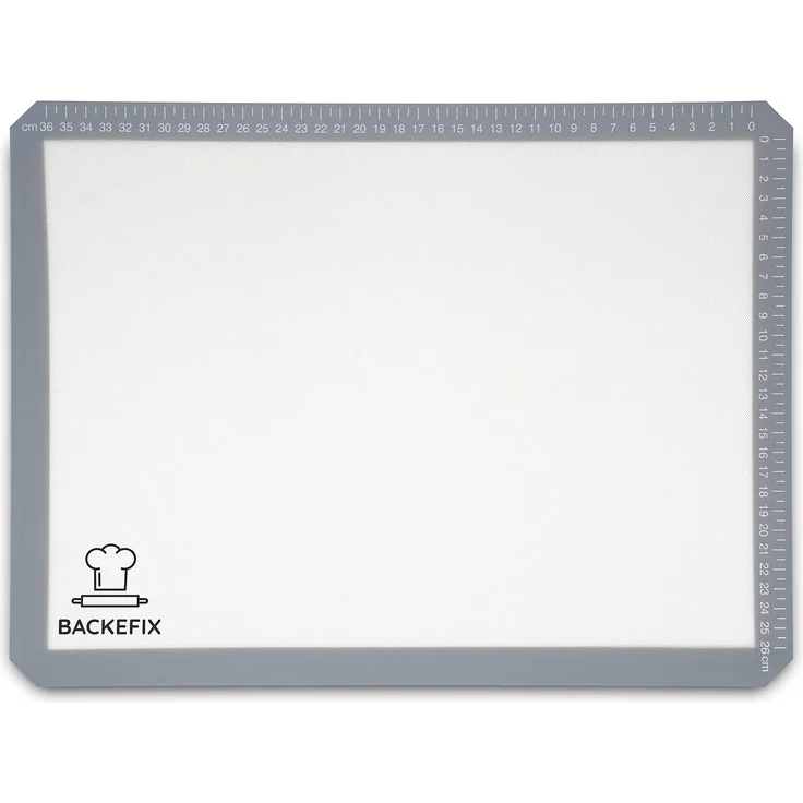 Backefix Silikon Backmatte als Dauer Backpapier wiederverwendbar – Zero Waste Backzubehör plastikfrei, mit Dauerbackmatte backen statt Pergamentpapier, BPA-frei, hitzebeständig, geprüft (40x30cm) – Bild 1