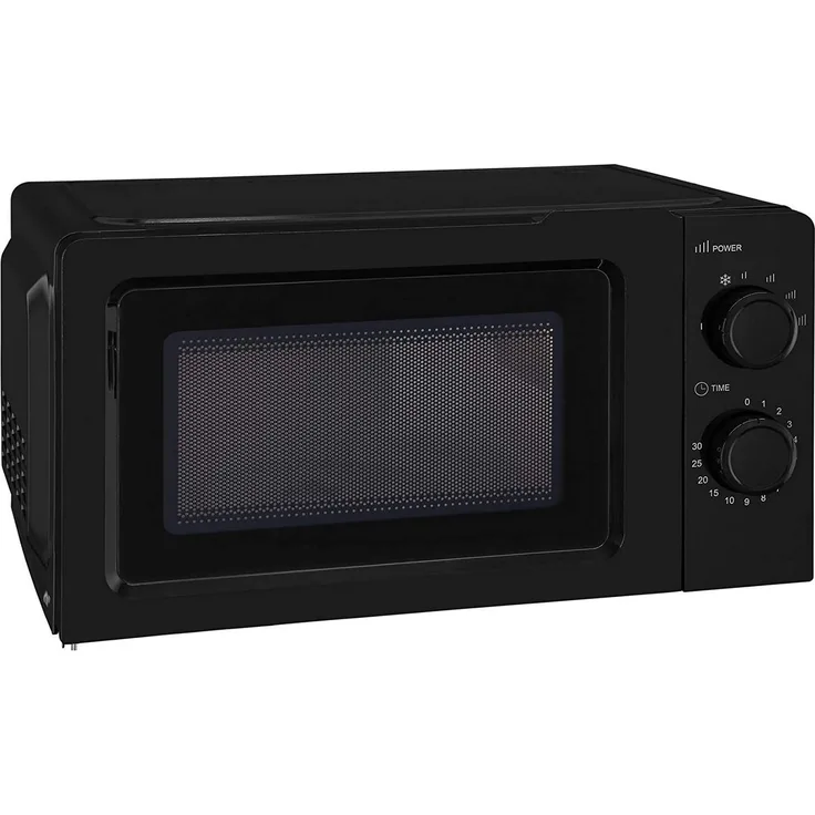 Exquisit MW 717-7 sw Mikrowelle, Standgerät, 17 Liter Garraum, 700 Watt, Auftauen, schwarz