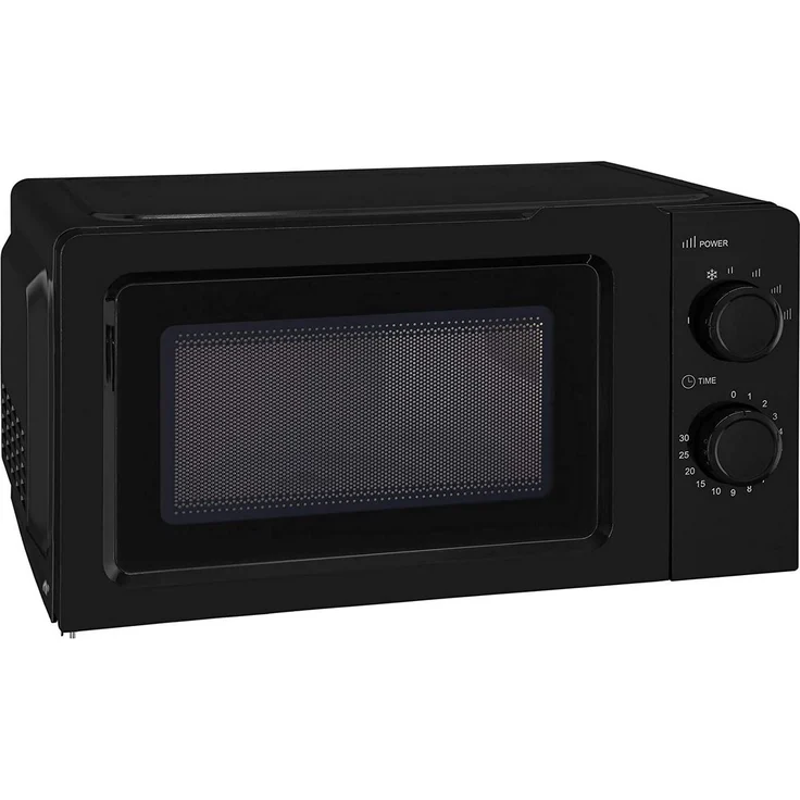 Exquisit MW 717-7 sw Mikrowelle, Standgerät, 17 Liter Garraum, 700 Watt, Auftauen, schwarz – Bild 1