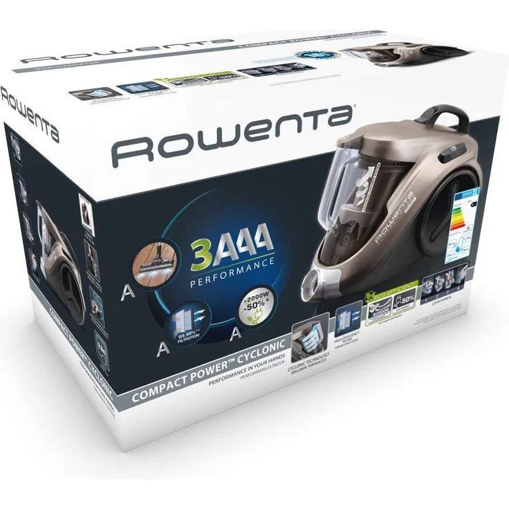 Rowenta RO3786EA Bodenstaubsauger, 750 Watt, Zyklon-Technologie, 8,8 m Aktionsradius, grau  – Bild 6