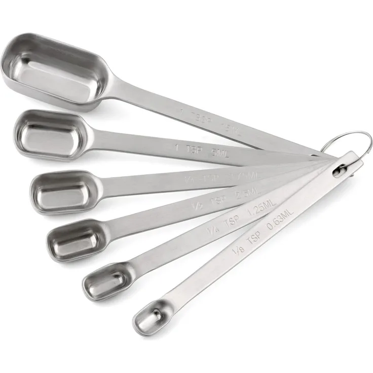 Weis 13906 Messlöffel-Set 6 Stück, Edelstahl, Silber, 15 x 5 x 5 cm, 6 Einheiten