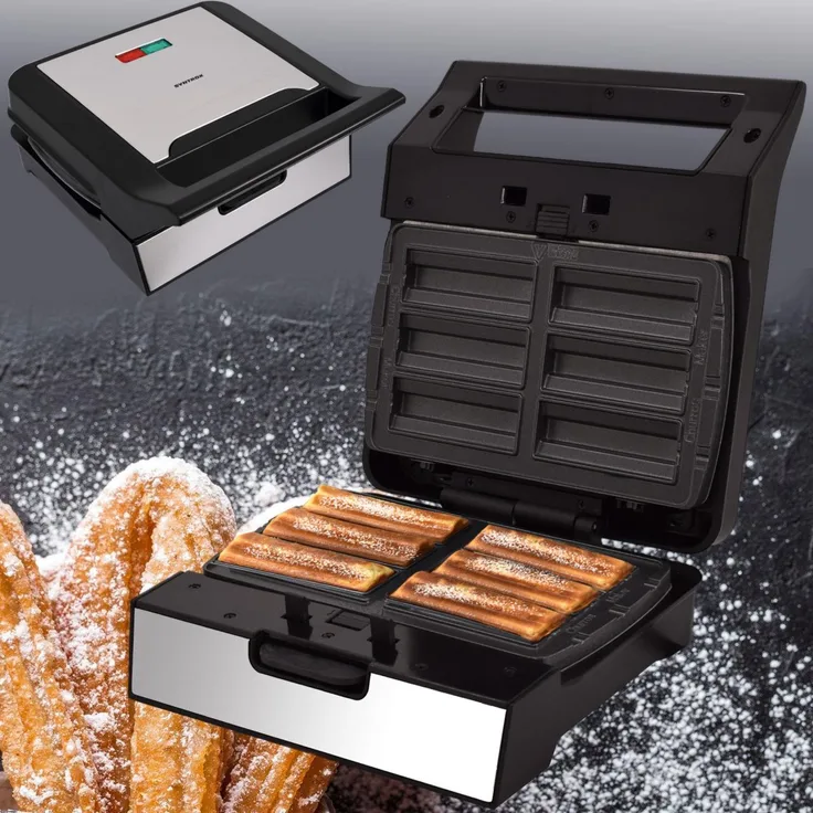 Churros Krapfen Maker Kombigerät mit wechselbaren Platten