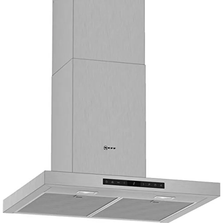 Neff N 70 D65BCP2N0, Motorhaube, Kamin flach, Breite: 59.8 cm, Tiefe: 50 cm, Absaugung und Rückführung (mit zusätzlichem Rückführungsset), rostfreier Edelstahl