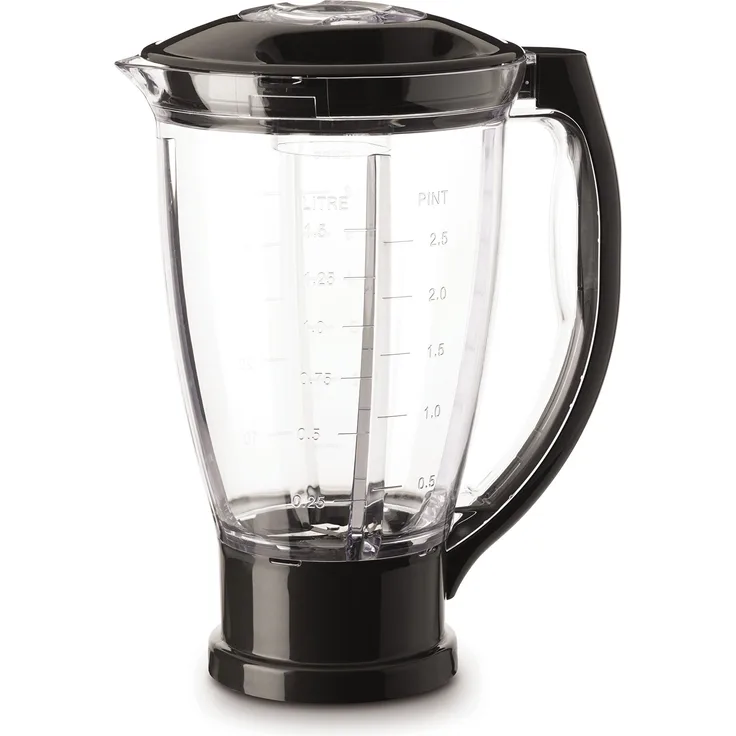 Moulinex xf634bb1 Standmixer Kunststoff ? Zubehör für Küchenmaschine Masterchef Gourmet ? Kapazität 1,5 Liter ? Klingen zerlegbar für eine einfache Reinigung