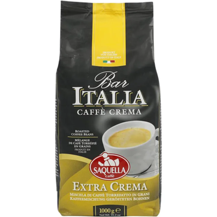 SAQUELLA Caffé Bar Italia Extra Crema 1kg, Kaffeebohnen