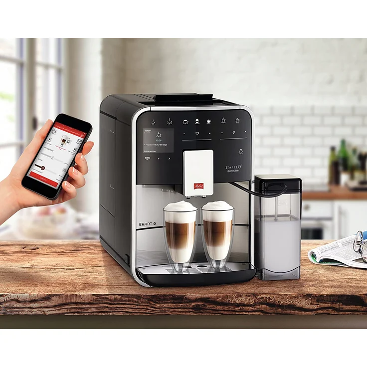 Melitta F840-100 Barista T Smart Kaffeevollautomat, 1450, steel, 1,8 Liter, edelstahl-schwarz, mit Milchsystem und integriertem Mahlwerk – Bild 5