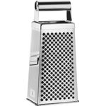 WMF Vierkantreibe, 8 x 24 cm, Reibe Edelstahl, 4 Reibeflächen, ideal als Kartoffelreibe, Gemüsehobel, Cromargan Edelstahl, spülmaschinengeeignet