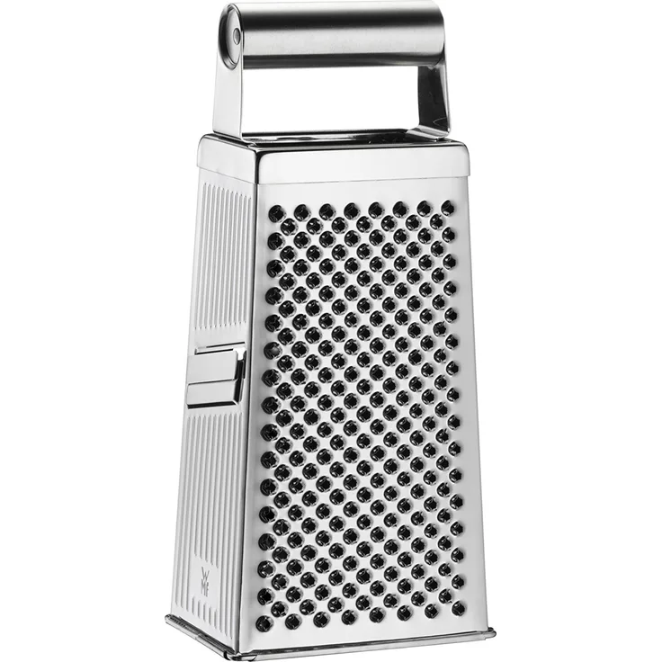 WMF Vierkantreibe, 8 x 24 cm, Reibe Edelstahl, 4 Reibeflächen, ideal als Kartoffelreibe, Gemüsehobel, Cromargan Edelstahl, spülmaschinengeeignet