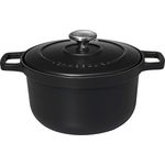 Chasseur PUC409001 Reiskochtopf, 16 cm, emailliertes Gusseisen, 1,5 Liter, matt (innen schwarz)