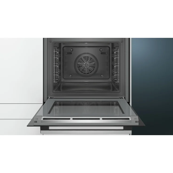 Siemens HB578ABS0, iQ500, Einbaubackofen, A, Einbaugerät, Netzbetrieb, Volumen 71 l, Breite 59,5 cm, Pyrolyse / activeClean, cookControl, 30 Programme, 3D Heißluft, schwarz – Bild 4