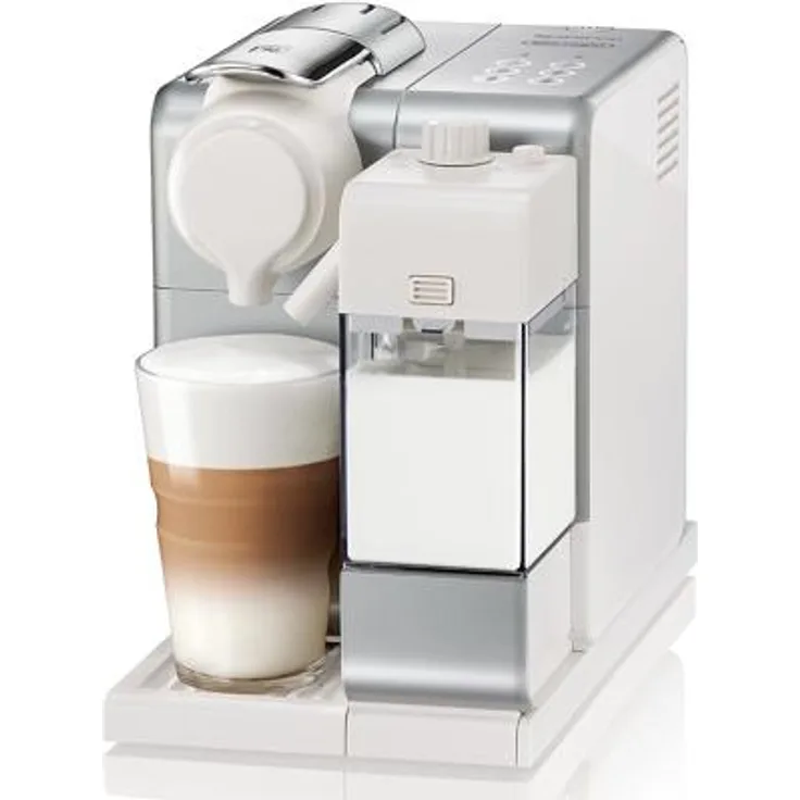 De'Longhi Nespresso Lattissima Touch EN 560.S Kaffekapselmaschine mit Milchsystem, Flow Stop Funktion: Kaffee- und Milchmenge individuell einstellbar, 19 bar Pumpendruck, Silber Weiß