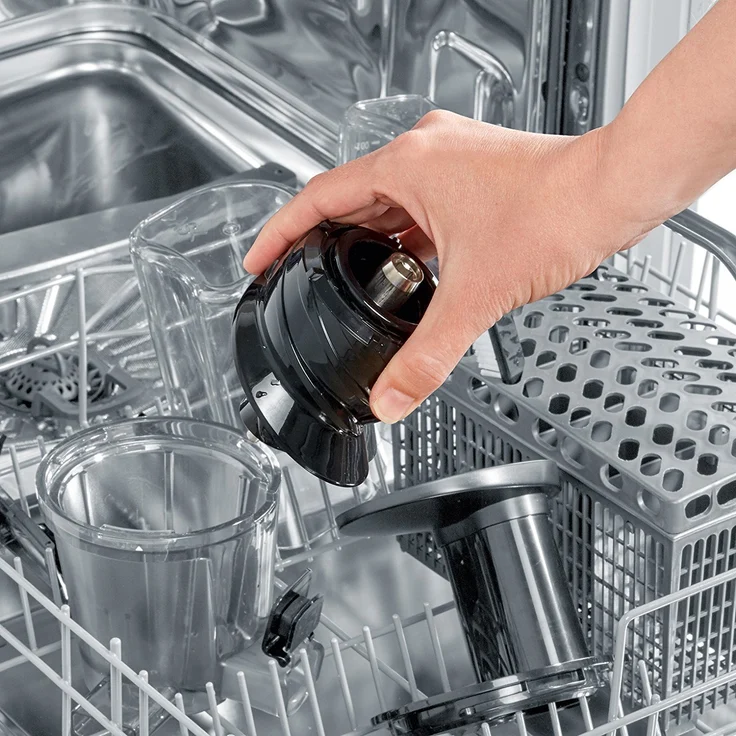 SEVERIN ES 3571 Slow Juicer (150 W, Inkl. Frozen-Fruits-Aufsatz) metallic grau-schwarz-edelstahl – Bild 7