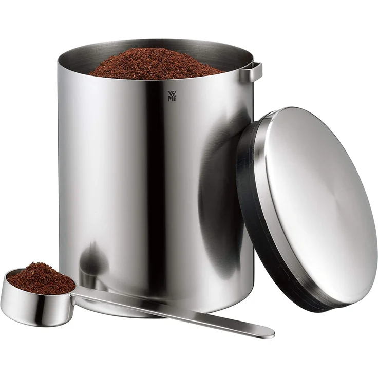 WMF Kaffeedose mit Kaffeelöffel Kult Cromargan Edelstahl mattiert 500g – Bild 3