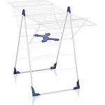 Leifheit Standtrockner Classic 200 Flex, individuell einstellbarer Wäschetrockner mit 20m Wäscheleine für 2 Waschmaschinenladungen, Wäscheständer für drinnen und draußen, für lange Wäsche