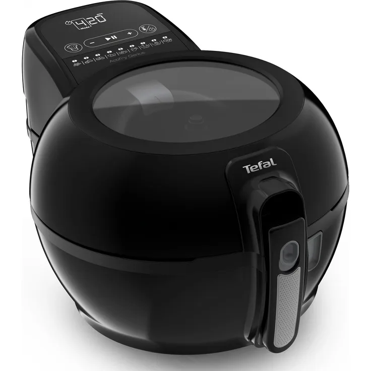 Tefal FZ7738 ActiFry Genius+ Heißluftfritteuse 1550 Watt, Fassungsvermögen: 1,2 kg, Timer, 9 automatische Menüs, Rührarm-System Schwarz