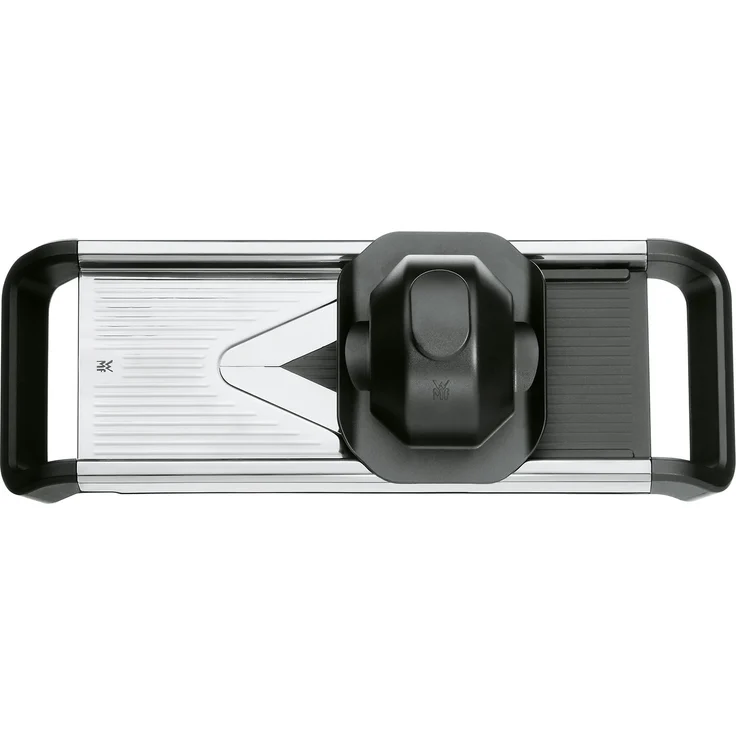 WMF Gemüsehobel Top Tools Cromargan Edelstahl rostfrei spülmaschinengeeignet Hobeleinsatz Fingerschutz Aufbewahrungsbox für Hobeleinsätze – Bild 1