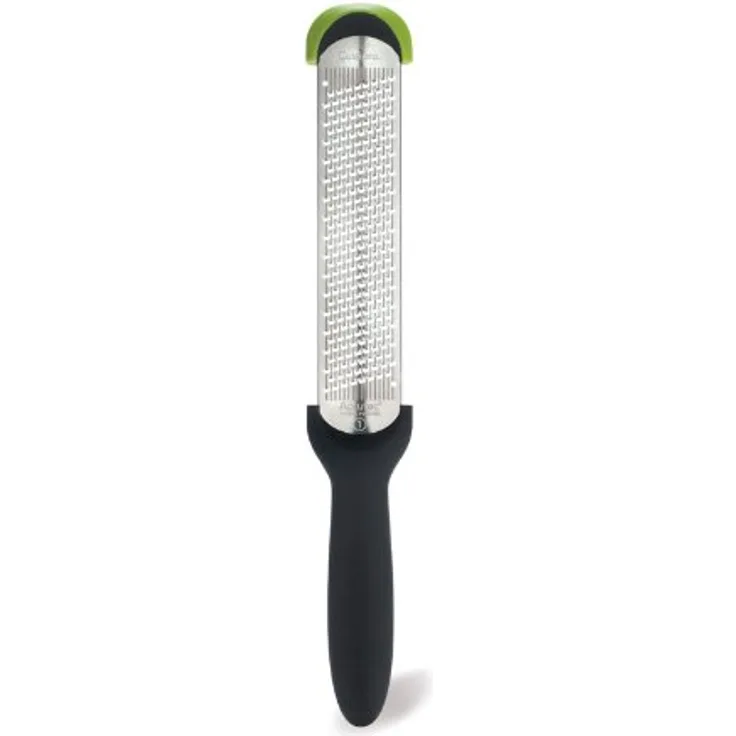 Cuisipro Raspel fein Reiben, Klinge und Rahmen, PP-TPR-Griff und Reibenende, PCTG-Reibenabdeckung, Edelstahl-schwarz, 29,2 x 8 x 1,8 cm