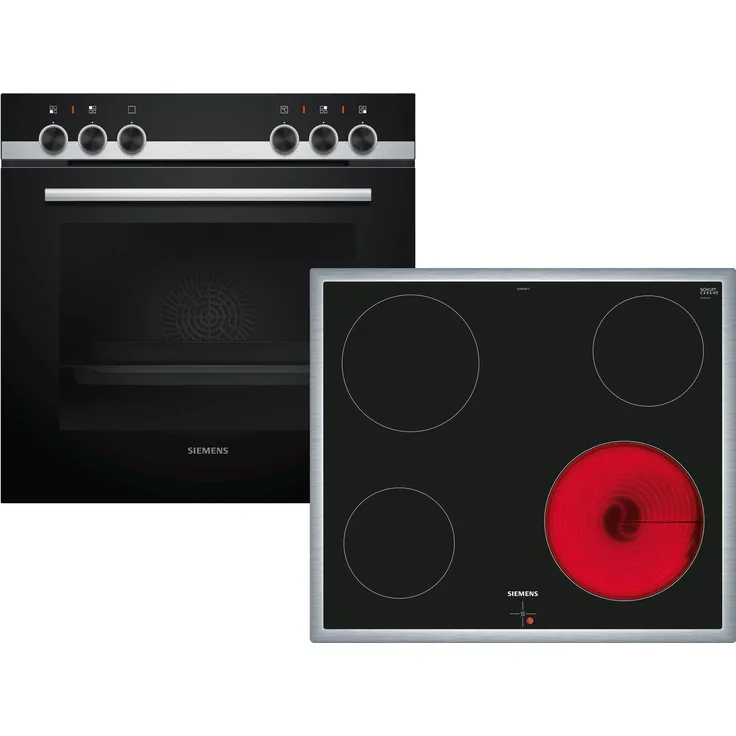 Siemens EQ511KA02Z Set Einbauherd HE510ABS2 Edelstahl + Glaskeramikkochfeld EA645GE17
