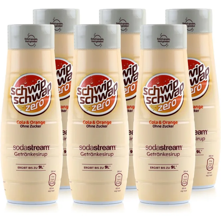 SodaStream Sirup Schwip Schwap zero Cola & Orange 440ml, 6er Pack