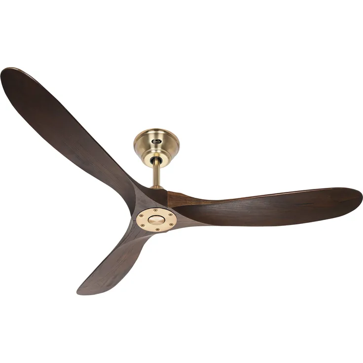 CasaFan Energiespar Deckenventilator Eco Genuino Messing - Nussbaum 152 cm