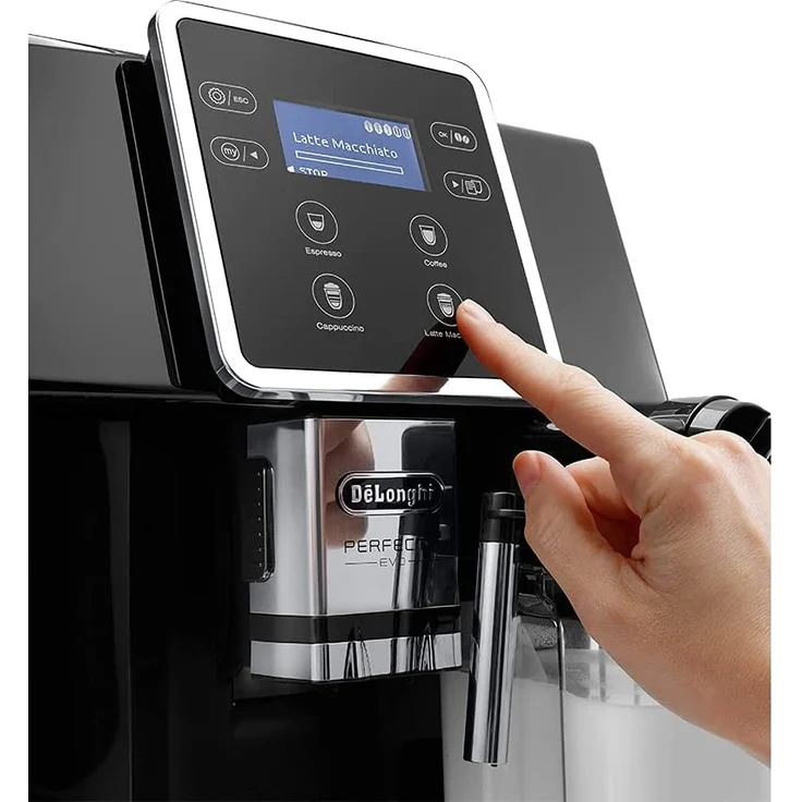 De'Longhi ESAM 420.40.B Perfecta Evo Kaffeevollautomat, integriertes Kegelmahlwerk, 1450 Watt, schwarz, mit Milchsystem – Bild 6