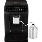 Krups EA8948 Evidence Plus Kaffevollautomat, Neues XL OLED-Farbdisplay, Barista Quattro Force Technologie, 16 Kaffee-Variationen, 3 Tee-Variationen, One-Touch-Cappuccino Funktion schwarz-metallic, mit Milchsystem und integriertem Mahlwerk