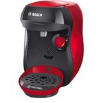 Bosch TASSIMO Happy Kaffeekapselmaschine + Thermobecher + TDiscs Heißgetränkemaschine Schwarz-Rot