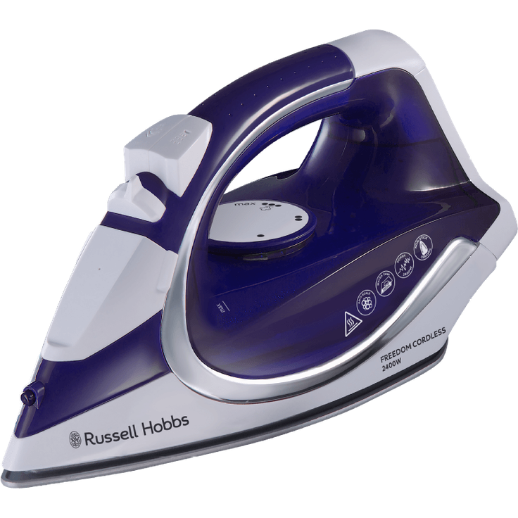 Russell Hobbs 23300-56 Dampfbügeleisen SupremeSteam Cordless, 2400 Watt, kabellos, Basisstation, Keramik-Bügelsohle, lila-weiß – Bild 2