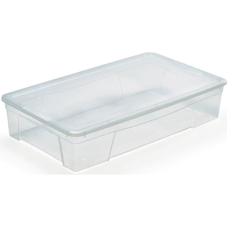 Mondex PLS615?00 transparent Kunststoff Aufbewahrungsbox mit Deckel, 70,5 x 41,2 x 16 cm-34 L
