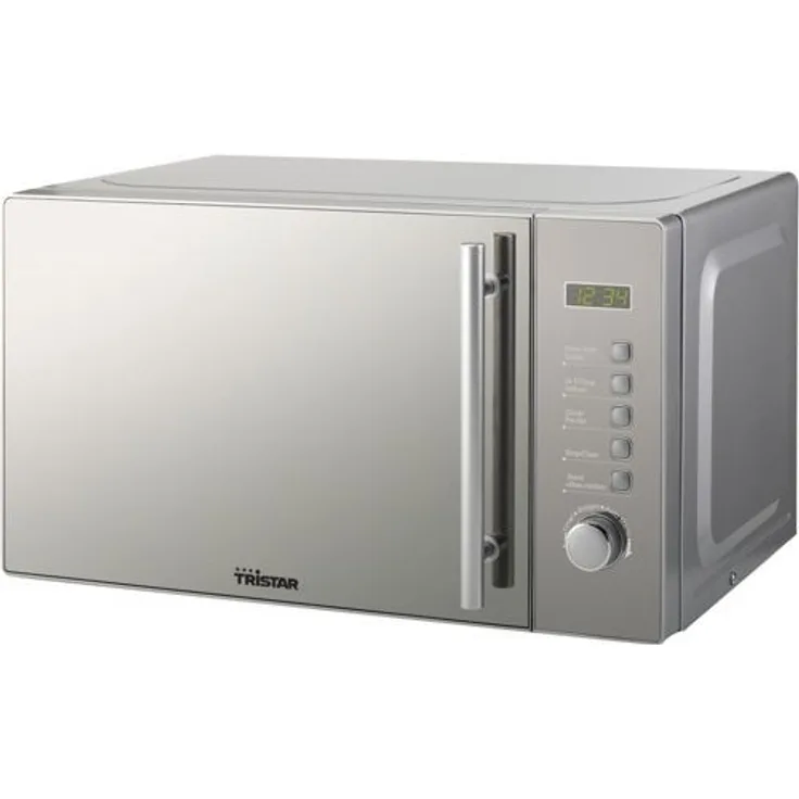 Tristar MW-2705 Mikrowelle mit Grill, Standgerät, 20 Liter Garraum, 1000 Watt, silber