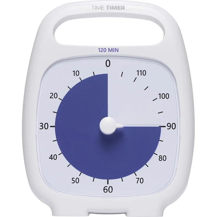 Time Timer 0040232533921 PLUS Zeitmesser, 120 Minuten, Weiß
