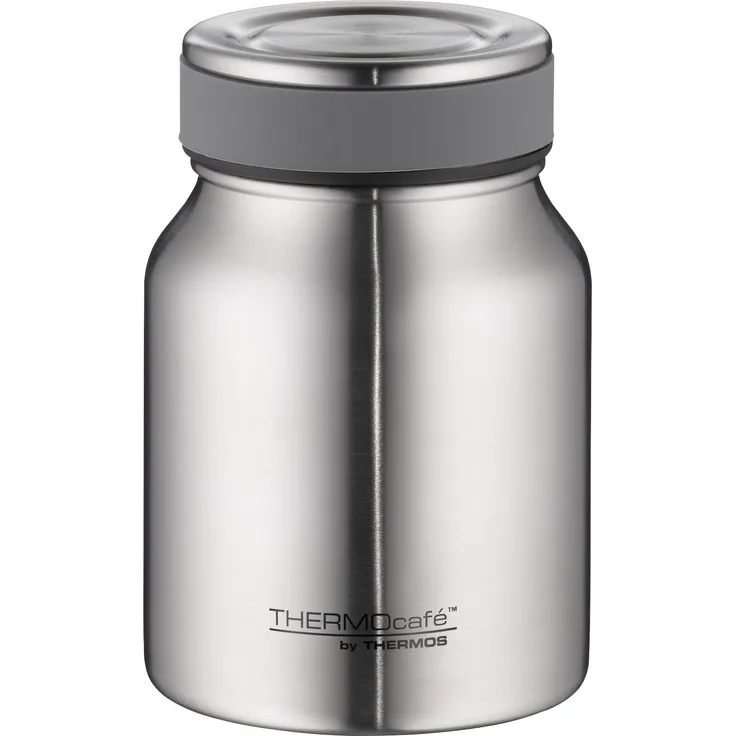 ThermoCafé by THERMOS Thermobehälter für Essen, Edelstahl mattiert 500ml - Isolier-Speisegefäß für Suppe oder Müsli, dicht, spülmaschinenfest, 9 Stunden heiß, 14 Stunden kalt, BPA-Free - 4077.205.050
