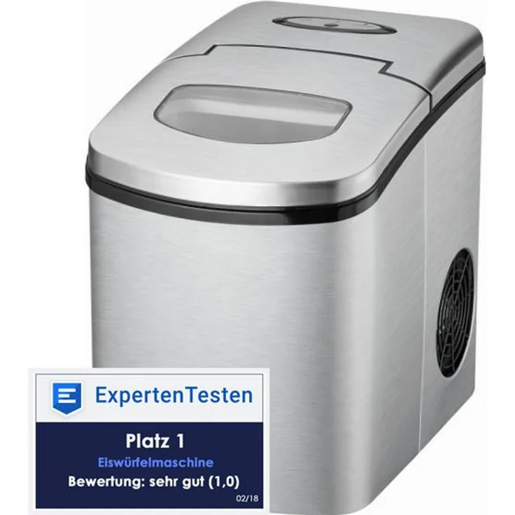 Syntrox Digitaler Edelstahl-Eiswürfelbereiter, Eiswürfelmaschine