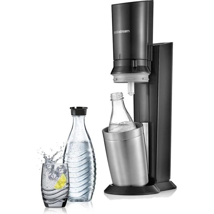 SodaStream Crystal 2.0 titan Wassersprudler inkl. 3 Glaskaraffen (Füllmenge: 0,6 Liter) - Preisvergleich – Bild 5